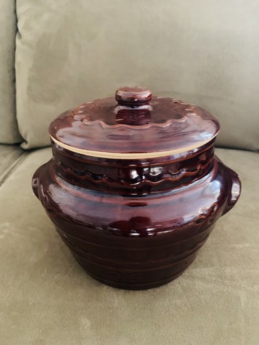 Marcrest stoneware bean - marcrest, pot