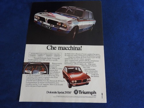 Publicité automobile triumph - automobile,