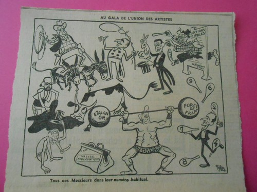 Caricature 1965 gala de - caricature, au