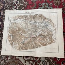 CARTE MILITAIRE GUERRE 1870 Krieg Schlacht bei Spicheren Forbach Moselle TBE