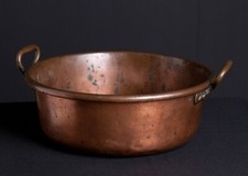 Ancienne Bassine à Confiture en Cuivre Dia 39cm Qualité Pro 3.2kgs