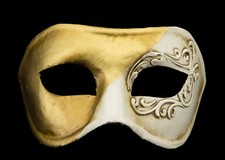 Masque de Venise Colombine Aurora papier maché -Création artisanale 22358 - V3B