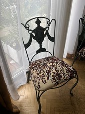 Lot de chaises en fer forgé- style vintage