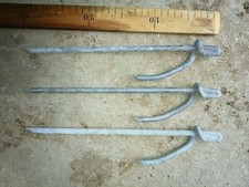 E6- Lot de 3 Piquets fiches pour réseaux de barbelés français 14/18 