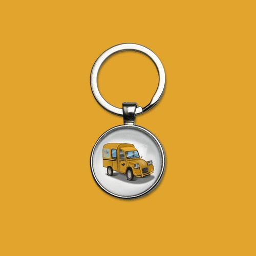 Porte clés citroën 2cv - porte-clés,
