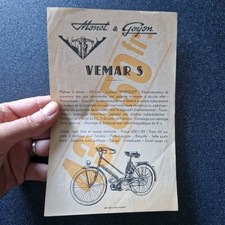 MONET GOYON VEMAR moto vélomoteur :  tract publicitaire original