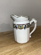 Ancien Pot À Lait Crème En Porcelaine De Limoges Déco Frise Oiseaux Cacatoès