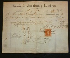 Chile 1872 receipt  document