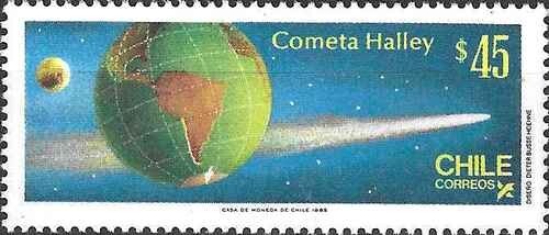 Timbre cosmos comète - timbre,