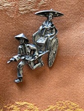 Broche vintage pousse - broche, "pousse-pousse