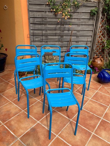Lot chaises café métal - chaises,