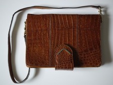 sac vintage en crocodile
