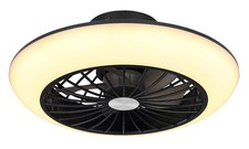 LED Plafonnier Ventilateur Lumière Noir Ventilateur plafond Lampe de plafond