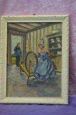 ANCIEN CADRE BOIS SOUS VERRE