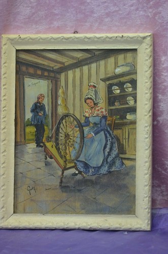 Ancien cadre bois sous - ancien,