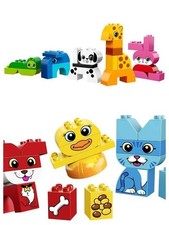 Lego duplo bébé 10573 animaux rigolos+ 10858 animaux de compagnie complet