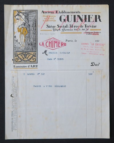 Facture lustres chimere - lustres,