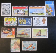 Lot 12 timbres neufs et obl - Secourisme et autre  (voir photo)