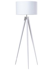 Beliani - Lampadaire - Stiletto - E27 40W, Matière Synthétique et Métal, Blanc