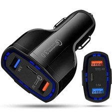 Chargeur Telephone Pour Voiture USB, 3 Ports 36W Quick Charge 3.0