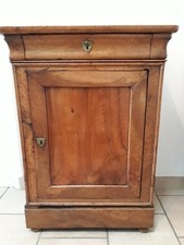 Confiturier ancien en merisier, 1 porte, 1 étagère, 2 tiroirs