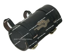 Sac à outils en cuir noir pour moto vintage Pacemaker Whizzer