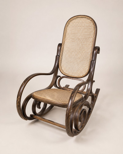 Vintage bentwood cane rocking - vintage,