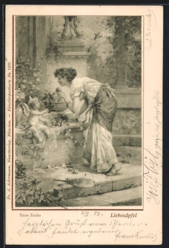 Carte postale artiste hans - d'artiste,