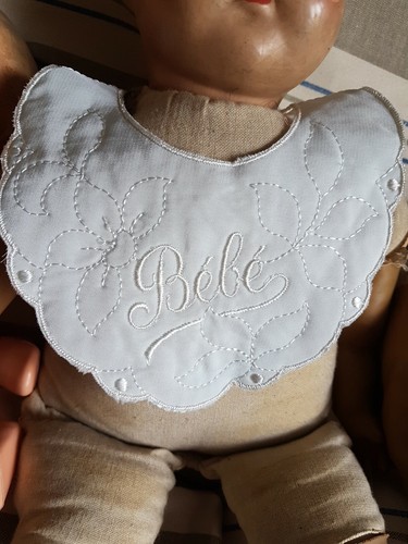 Ancien bavoir monogramme - ancien,
