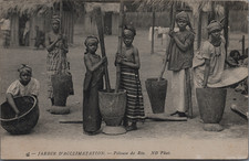 Zoo humain, Jardin d'acclimatation de Paris, Pileuse de riz Original vintag