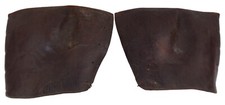 Paire de guêtres en cuir marron à lacets officier français WW1/WW2 14 18 1940