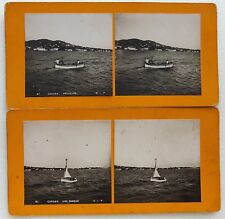2 PHOTOS STEREO  CANNES BATEAU