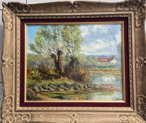Tableau huile sur toile - , bord