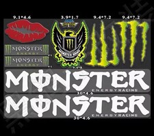 Autocollant Monster Energy autocollant moto casque moto scooter ordinateur po...
