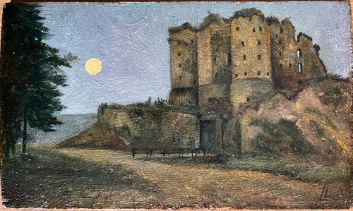 Tableau ancien paysage avec