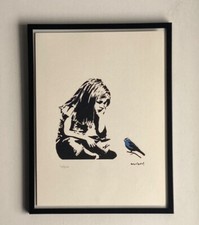 lithographie banksy avec certificat et encadrée 