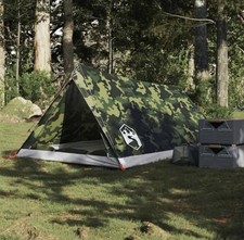 Tente De Camping 2 Personnes Vert Camouflage Imperméable Abri De Camping