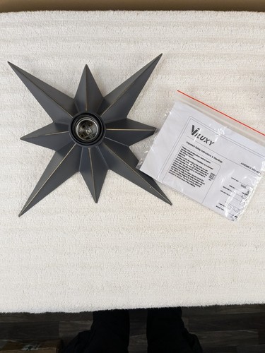 Black star ceiling light - black,