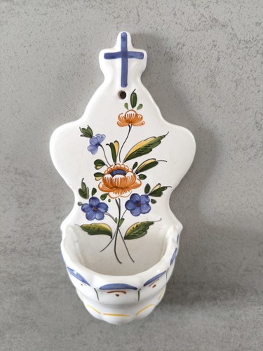 Bénitier faience auxerroise - faience,