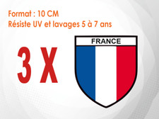 3 autocollants stickers blason