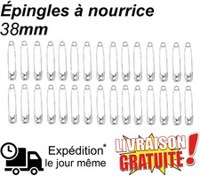 Lot 30 Épingle nourrice 38mm