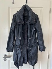 PARKA IMPERMEABLE MI SAISON FEMME TAILLE 38 BREAL - NOIR COTON + NYLON