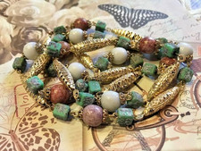 Collier de perles ancien pâte