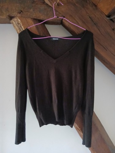 Pull léger marron femme