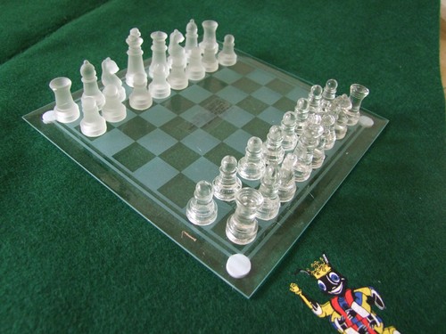 Jeu échec verre neuf - jeu, en