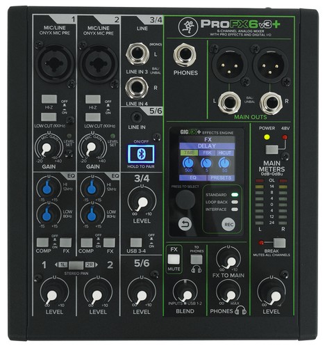 Mackie profx6v3 channel - mackie, 6-channel