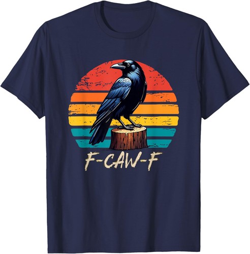 Retro caw crow black - retro,