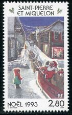 TIMBRE SAINT PIERRE ET MIQUELON NEUF N° 591 ** NOEL 1993 / LE PERE NOEL