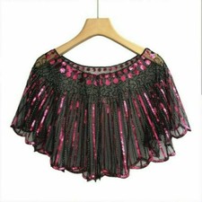 Femme Sequin Perlé Cape