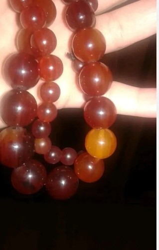 Collier bakélite bordeau - bakélite,